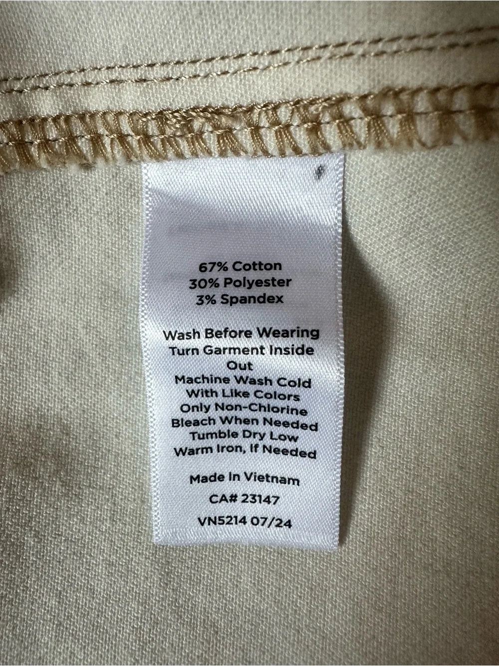 Talbots Cream Utility Jacket with Stand Collar